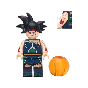 bardock battle damaged minifigure dragon ball z custom